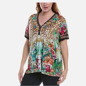 Johnny Was Janie Favorite Henley Tee 2X
